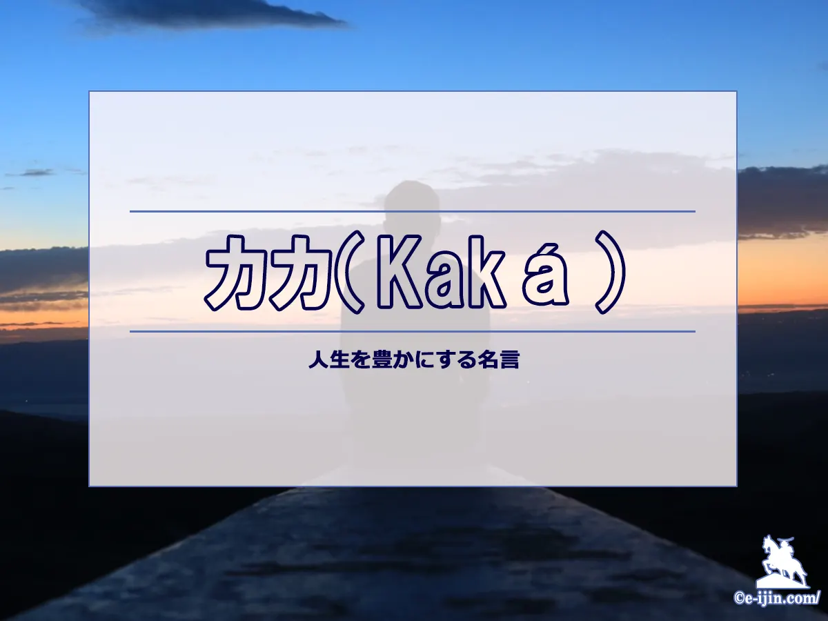【名言集】カカの名言・格言(英語原文や意味と背景も)